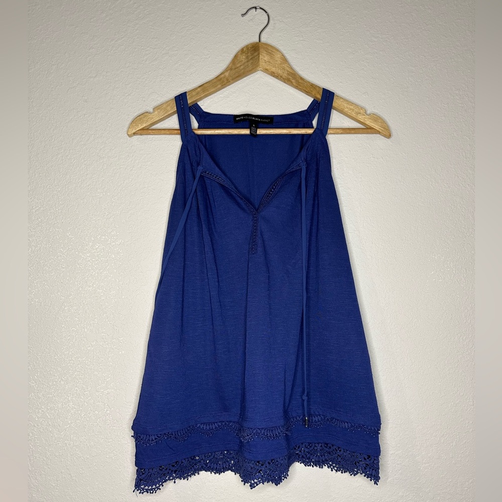 White House Black Market Royal Blue Tank Top Size Small